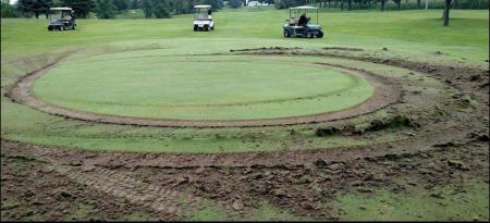 Help from Hazeltine for vandalised course