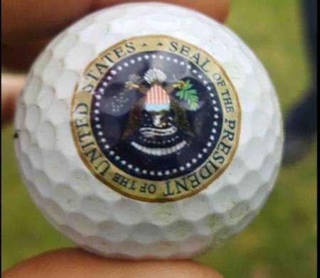 Irish golfer discovers Bill Clinton's golf ball