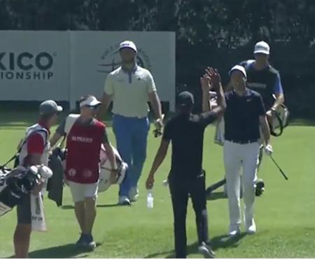 Ross Fisher makes a hole-in-one at the WGC Mexico