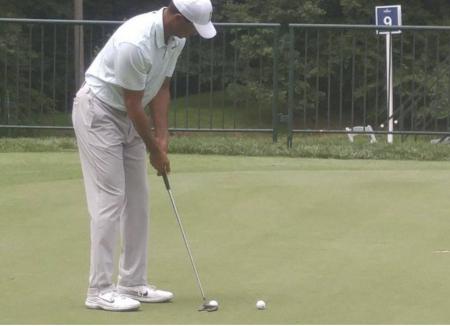 Tiger Woods spotted practising with TaylorMade mallet putter