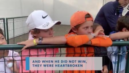 Rory McIlroy makes crying young fans' day at WGC