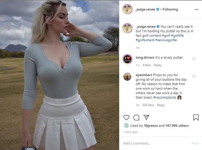 Paige Spiranac College Golfer